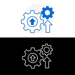 Workflow Optimization and Continuous Improvement Business Concept Icon