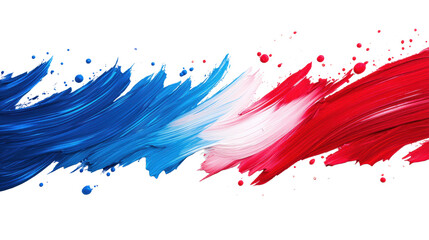 Colorful Paint Brush Strokes on Transparent Background