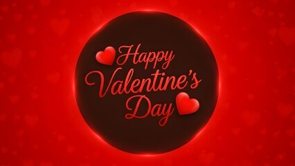 Valentine's day greeting card with hearts