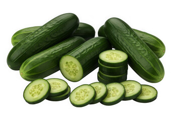 Freshly sliced cucumbers