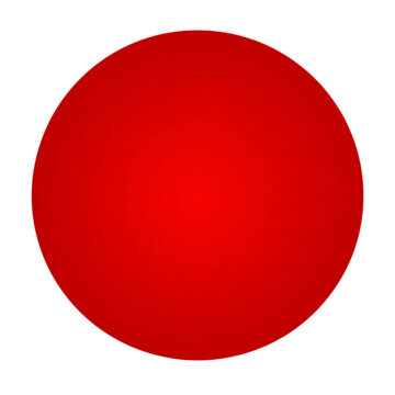 Red circle on black background isolated on transparent background