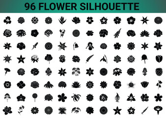 Flower Silhouette Collection Vector Set for DIY Crafts, Cricut, Silhouette Cameo, Vinyl Cutting, Scrapbooking and Decorative Projects