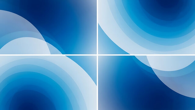Abstract blue waves in symmetrical pattern - Powered by Adobe