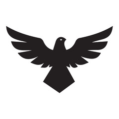 Obraz premium Adobe Illustrator ArtwoEagle Bird Emblem Black and White Logo Designrk