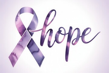 Symbol of hope and awareness with a purple ribbon