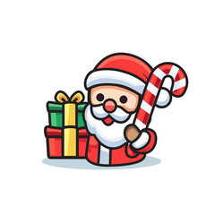 Christmas Gift Box Stack Flat Illustration.
