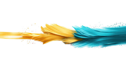 Vibrant Brush Strokes on Transparent Background