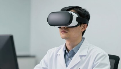 Virtual reality healthcare training for professionals in a medical lab environment enhancing skills in innovative technology approaches