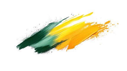 Colorful Brush Strokes on Transparent Background