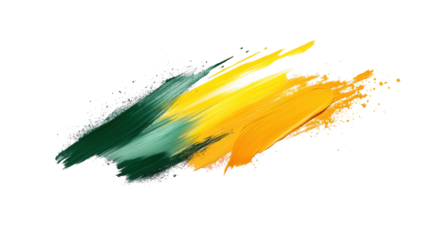 Colorful Brush Strokes on Transparent Background