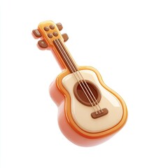 Stylized 3 d render of a musical instrument against a white background