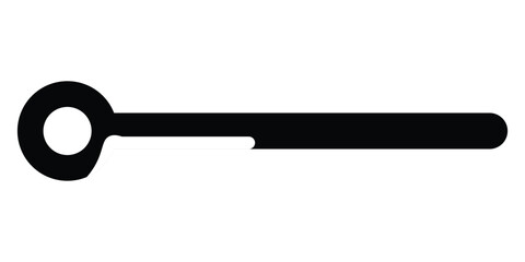 A simple black key with a round head and straight shaft © MD. BELAL UDDIN