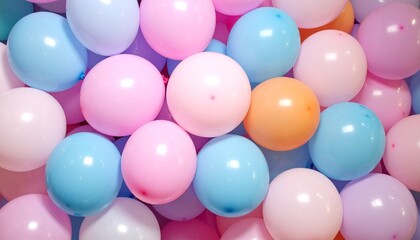 Pastel Balloon Cluster Symbolizing Celebration and Editorial Styling for Festive Decor and Soft Joy