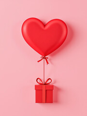  A Valentine's Day greeting card with a pink background.