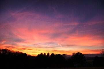 Fototapeta premium Sunset over the mountains