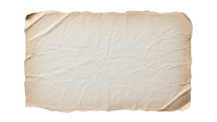 Vintage paper texture isolated on transparent background