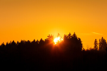Fototapeta premium sunset in the mountains