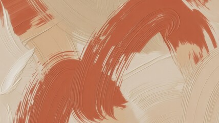 A vibrant abstract painting with bold brushstrokes and warm colors