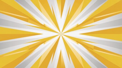 A vibrant yellow and white abstract background with a burst of energy