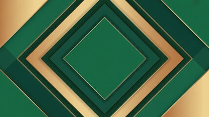 A vibrant green and gold geometric pattern with diamond shapes