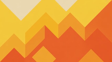 A vibrant abstract geometric pattern in shades of orange and yellow