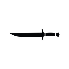 Viking Knife Seax Silhouette Icon