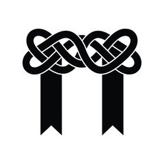Open Ribbon Knot Banner Icon
