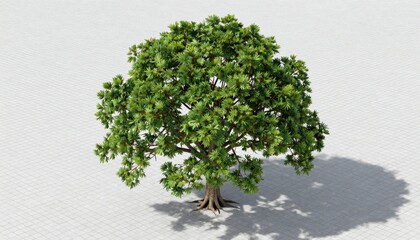 Digital growth of a tree in a virtual environment nature scene 3d model digital art captivating viewpoint