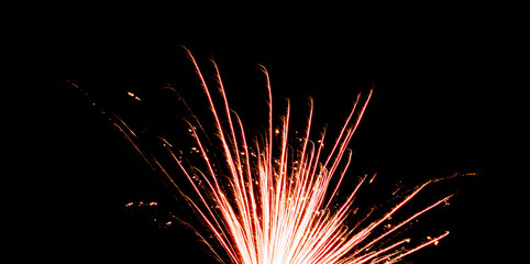 Bright fireworks spectacle, Spectacular fiery displays illuminate dark skies beautifully