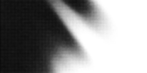 Gradient halftone dots pattern texture background. Abstract curves. Polka dots backdrop. Wavy dotted spotted pattern. Modern dotted template vector illustration for design, covers, web banners