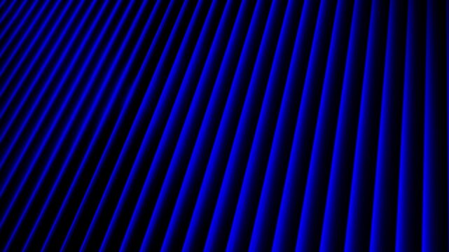 Abstract blue and black diagonal stripes background with glowing 3d texture