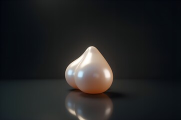 Abstract Sculpture on Dark Surface