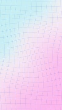 Seamless loop of a slow-moving wave presentation background with a blue and pink gradient and clean grid lines in notebook style abstract animation - 4K vertical video.