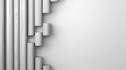 This architectural feature showcases a concrete wall with rounded corners and a horizontal line, emphasizing minimalistic design and strong contrast