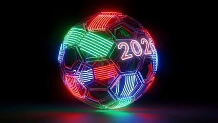 Neon soccer ball for 2023