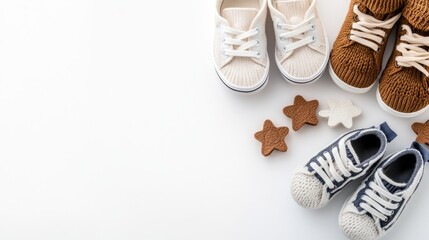 Charming baby girl shoes featuring beautiful roses in pastel pink tones on a clean white surface, perfect for special occasions