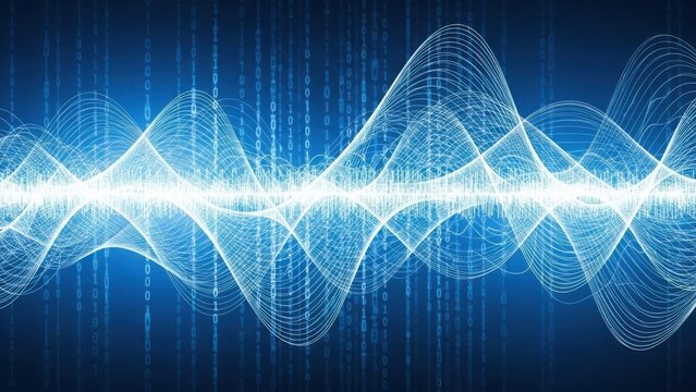 Electronic sound waves in digital matrix - Powered by Adobe