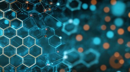 a modern digital backdrop featuring luminous geometric shapes and interconnected patterns perfect for showcasing cuttingedge technology data connectivity and advanced design themes