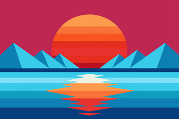 Vibrant Sunrise Reflecting on Ice Covered Slopes