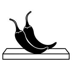 Vibrant Red Chili Peppers on Rustic Wooden Table