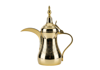 gold dallah arabic coffee pot decorative ornament ramadan eid mubarak