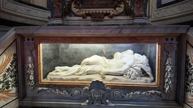 Tomb of Saint Sebastian in Basilica of St Sebastian Outside the Walls