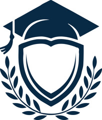 education crest emblem shield icon for school college identity