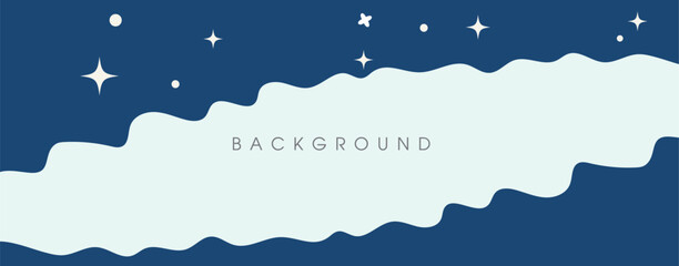A serene night sky background with stars and a cloudy design element for creative projects and presentations with calming and digital art and abstract