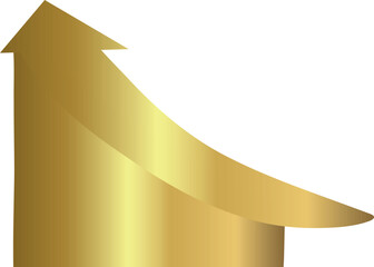 Gold Arrow Pointing Upward