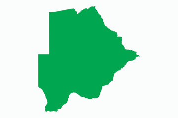 Fototapeta premium Vector graphic artwork suitable for print and web containing flat detailed map of BOTSWANA