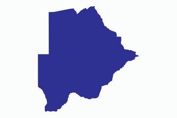 Obraz premium Vector graphic artwork suitable for print and web containing flat detailed map of BOTSWANA