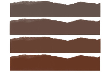 Brown Shades Torn Paper Strips Texture Set