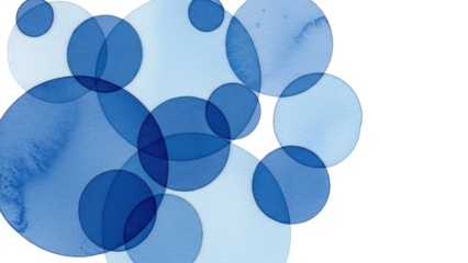 Abstract blue circles overlay