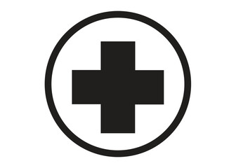 Health and Wellness Symbol: A clean and concise depiction of a universal health symbol, representing medicine and first aid